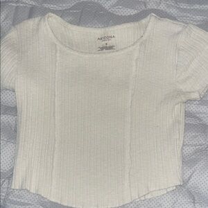 Arizona White Ribbed Knit Top